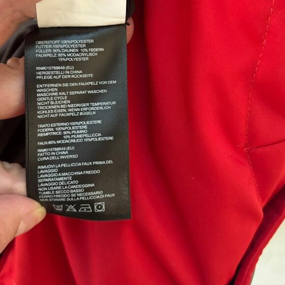 Orolay Women's Down Coat Winter Puffy Hooded Jacket Red NWOT Medium $160 - Picture 9 of 10